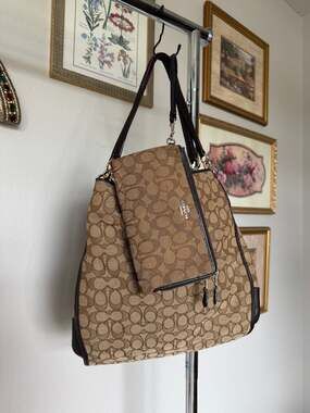 Coach Signature Phoebe Shoulder Bag and Wristlet